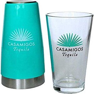 Casamigos Tequila Cocktail Shaker Pint Glass 2 piece Set - Teal